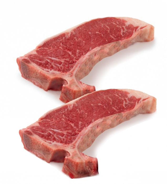 Beef T-Bone Steak  x2 Eye Fillet Off 500g ($20.79kg)